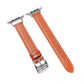 Fashion Microfiber Leather Single Loop Buckle Watch Strap for Apple - Chic Alert fashion microfiber leather single loop
