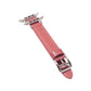 Fashion Microfiber Leather Single Loop Buckle Watch Strap for Apple - Chic Alert fashion microfiber leather single loop
