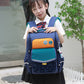 Fashion New Cartoon Student Backpack - Fashion New Cartoon Backpack for Dark Blue Fun