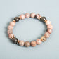 Fashion New Haematite Spacer Natural Stone Powder Zebra Beaded Bracelet - Fashion New Haematite Zebra Beaded Bracelet