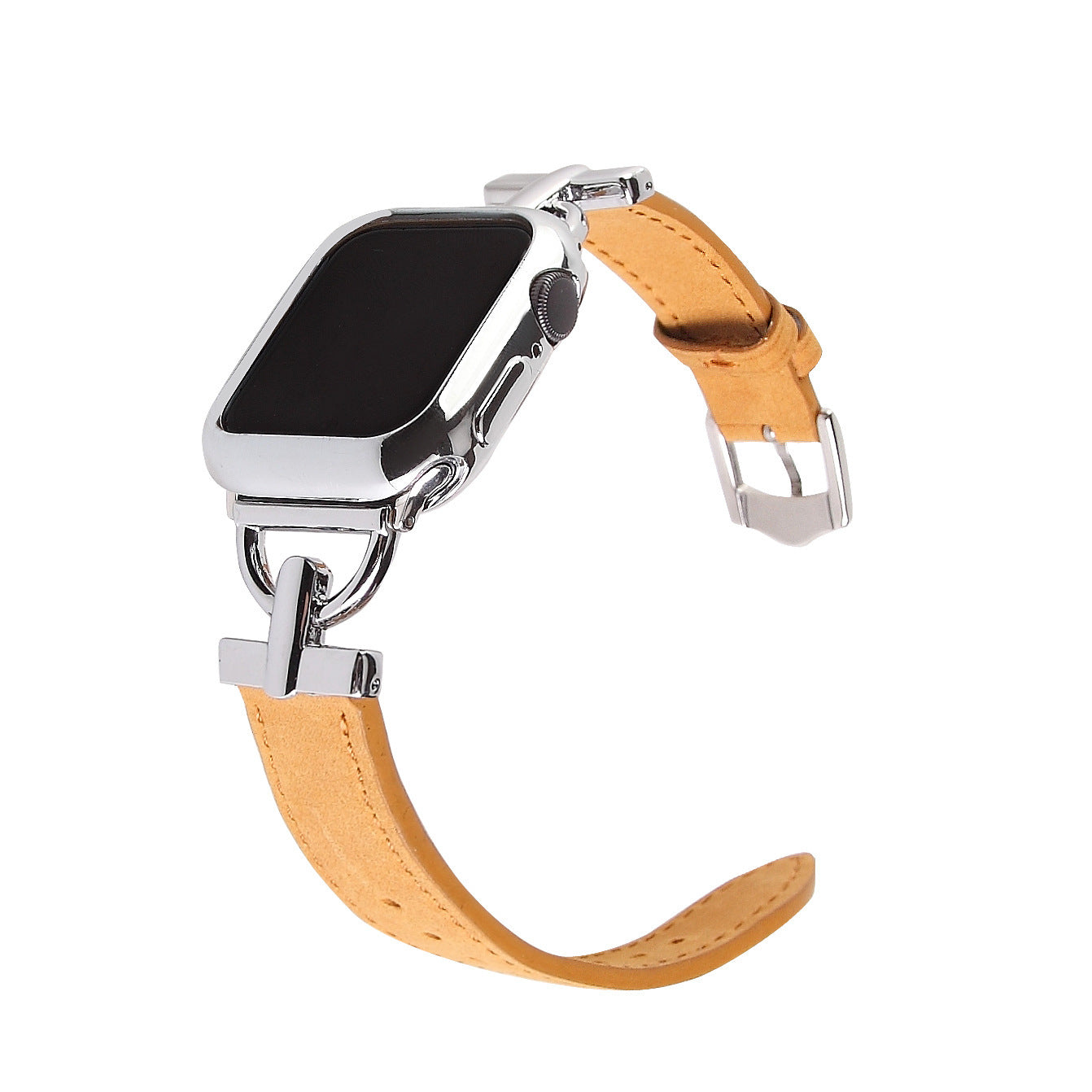 Fashion New Watch Strap Metal Leather - Fashion New Watch Strap in Black Leather Options