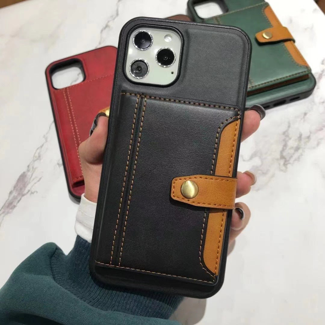 Universal iPhone Back Cover Case in Fashionable Leather and PC for US Market - Fashion Personality Phone Card united