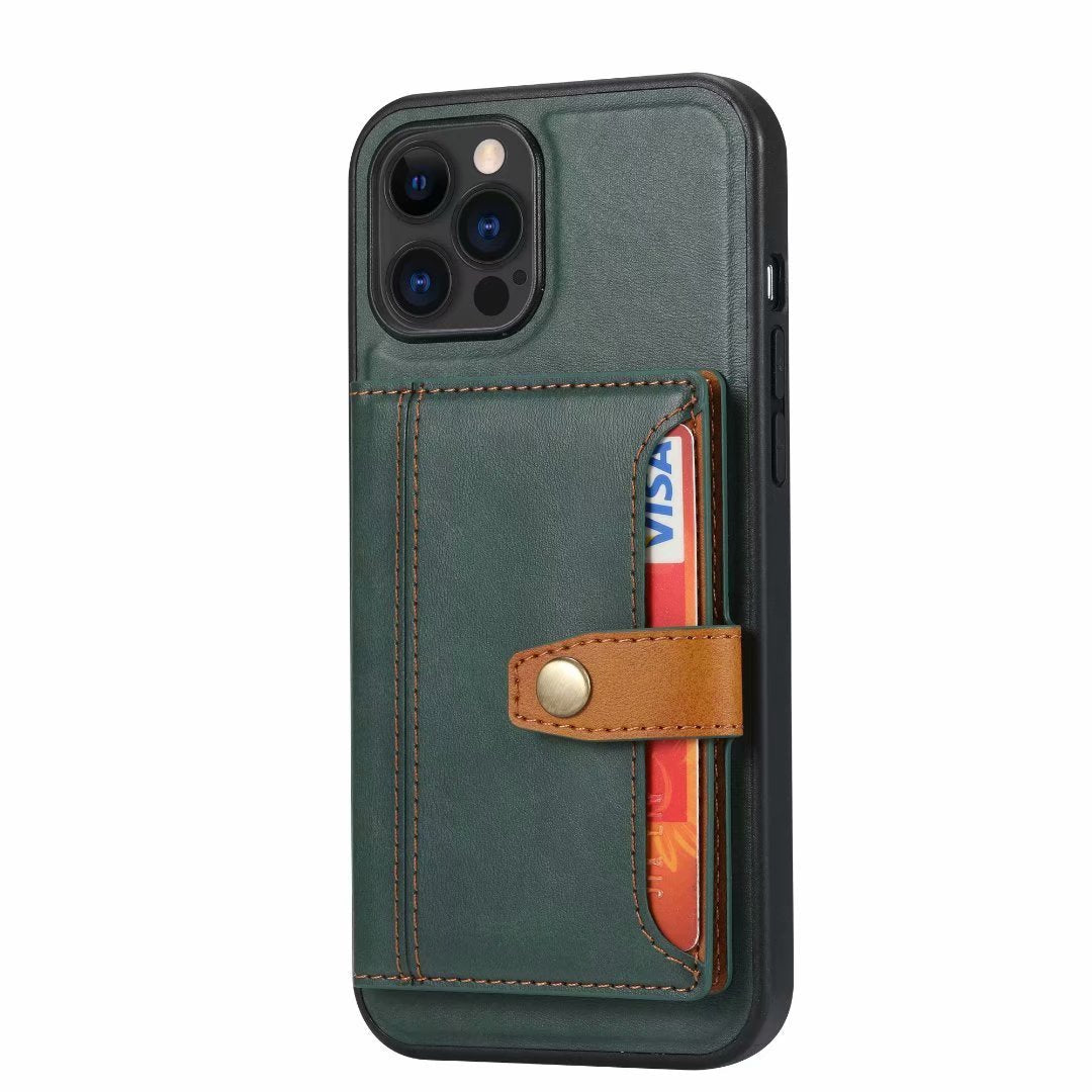 Fashion Personality Mobile Phone Card Leather Case - Fashion Personality Leather Phone Card Case