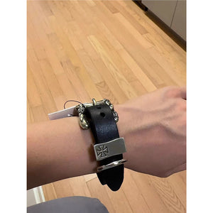 Punk Rock Bracelet with Personality Rivets Adjustable Leather Fashion Jewelry - Online fashion personality rivets punk