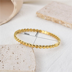 Fashion Personality Round Beads Pattern Titanium Steel Bracelet - Fashion Personality Round Beads Titanium Steel