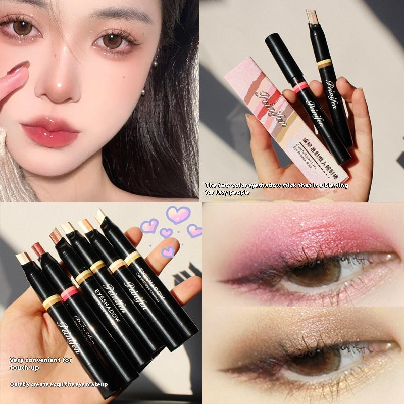 Fashion Personality Two-Tone Eye Shadow Stick with Multiple Color Options - Colors eye shadow stick fashion personality