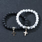 Fashion Personality Volcanic Rock Cross Bracelet - Fashion Personality Volcanic Rock Cross Bracelet Set