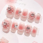 Fashion Personalized Bow Nail Stickers with Glue Sand Strip and Remover - Teleplus fashion personalized bow nail