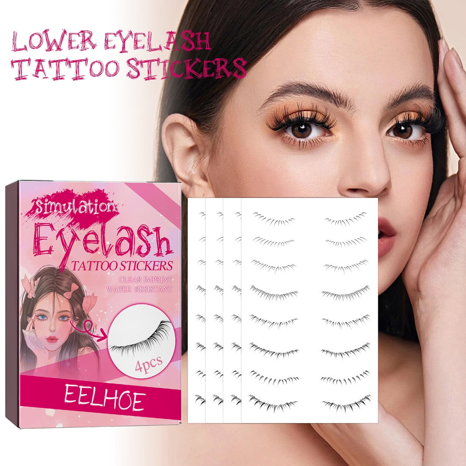 Fashion Personalized Eyelash Stickers 4PCs Convenient mascara stickers - Mascara fashion personalized convenient eyelash