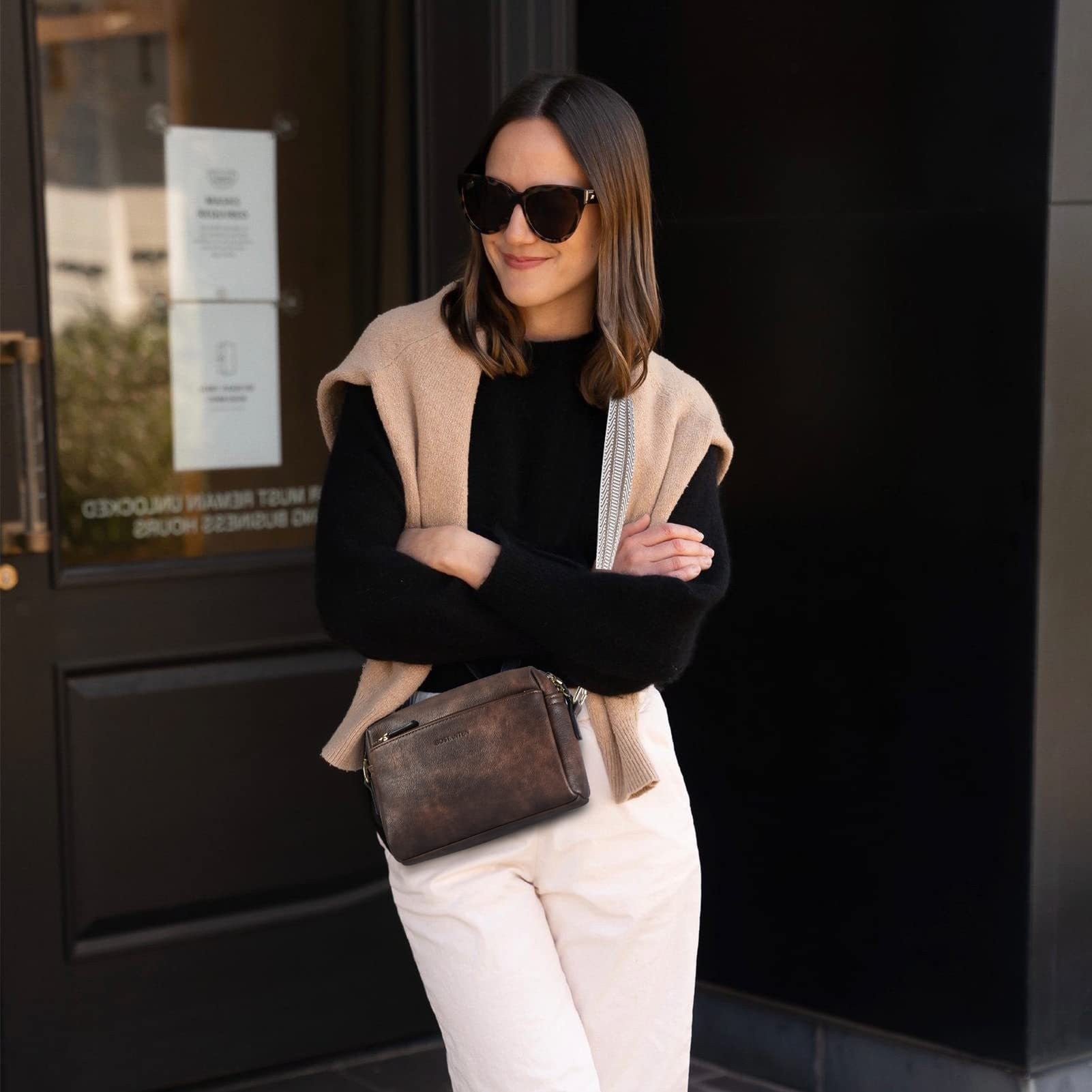 Fashion Personalized Leather Shoulder Bag for Casual Travel - Teleplus fashion personalized leather shoulder bag