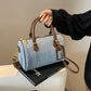 Fashion Retro Denim Handbag with Multiple Pockets and Internal Zippers - simple fashion retro denim handbag