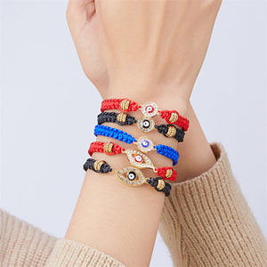 Fashion Retro Diamonds Eyes Woven Bracelet - Fashion Retro Diamonds Eyes Woven Bracelet Unisex