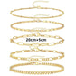Fashion Retro Metal Gold Silver Bracelet and Anklet Set 10 Pieces - Teleplus fashion retro metal