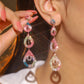 Fashion Rhinestone Long Earrings For Women - Sparkle Like a Fairy with Silver White Earrings