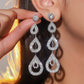 Fashion Rhinestone Long Earrings For Women - Sparkle Like a Fairy with Silver White Earrings