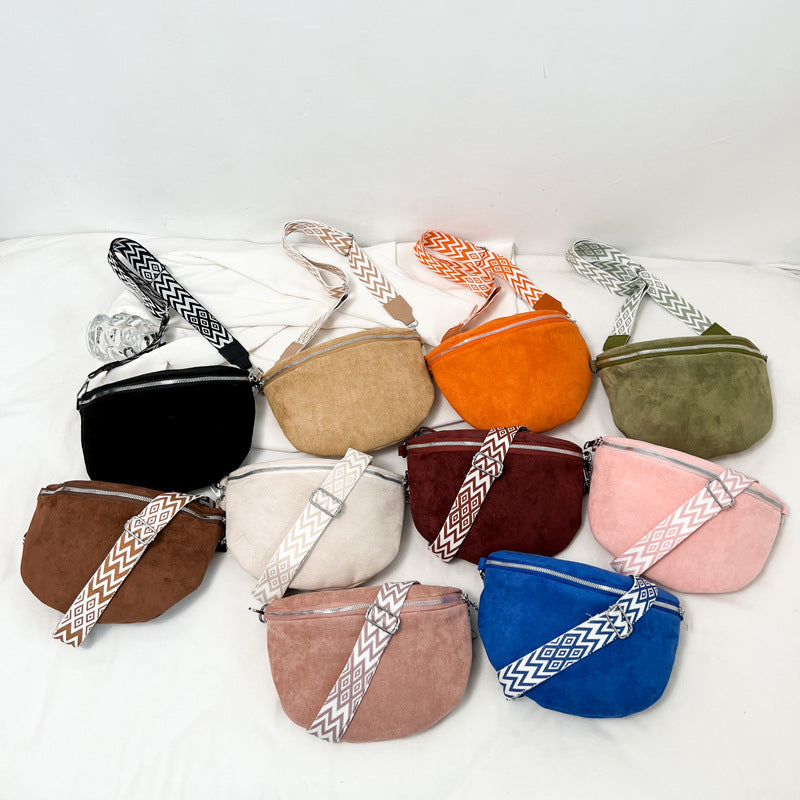 Fashion Saddle Bag with Nylon Lining for Daily Use in Multiple Colors - Teleplus fashion saddle bag niche