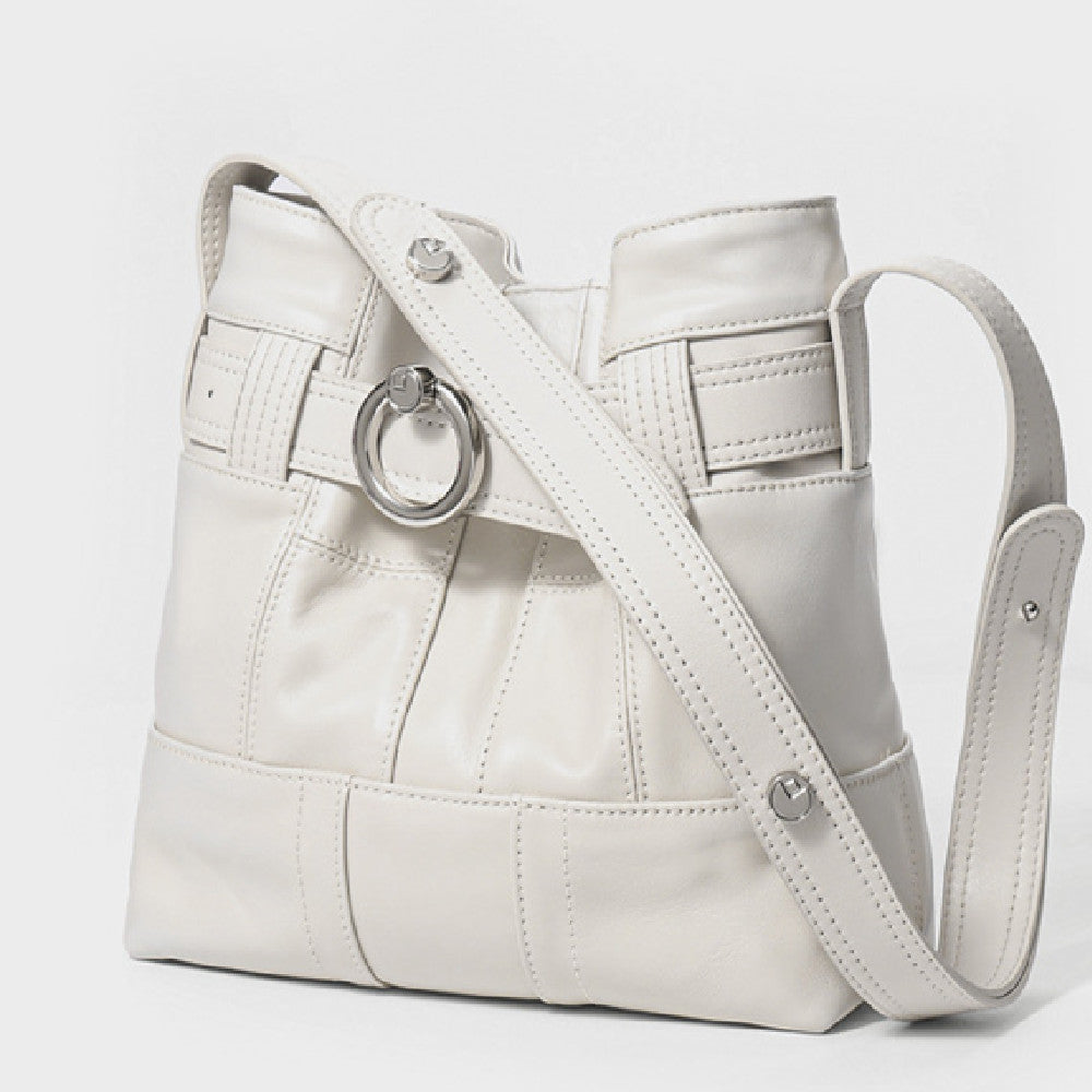 Fashion Shoulder Armpit Cowhide Bag with Stitching - fashion shoulder armpit cowhide stitching