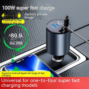 Fashion Simple 100W ABS PC Mobile Phone Charger Extension Cable for United States - Road Trip Shenanigans fashion