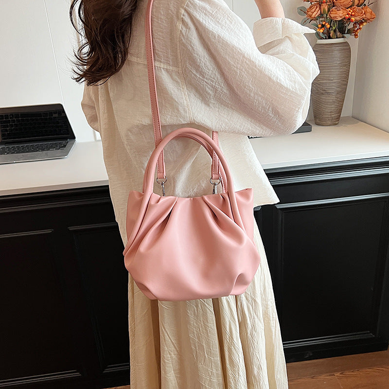 Fashion Simple Crossbody Shoulder Bag with PU Material in Multiple Colors - fashion simple crossbody bucket shoulder bag