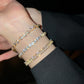 Fashion simple geometric zircon bracelet in gold style 1 and 2 - Simple Geometric Zircon Bracelet Gold fashion