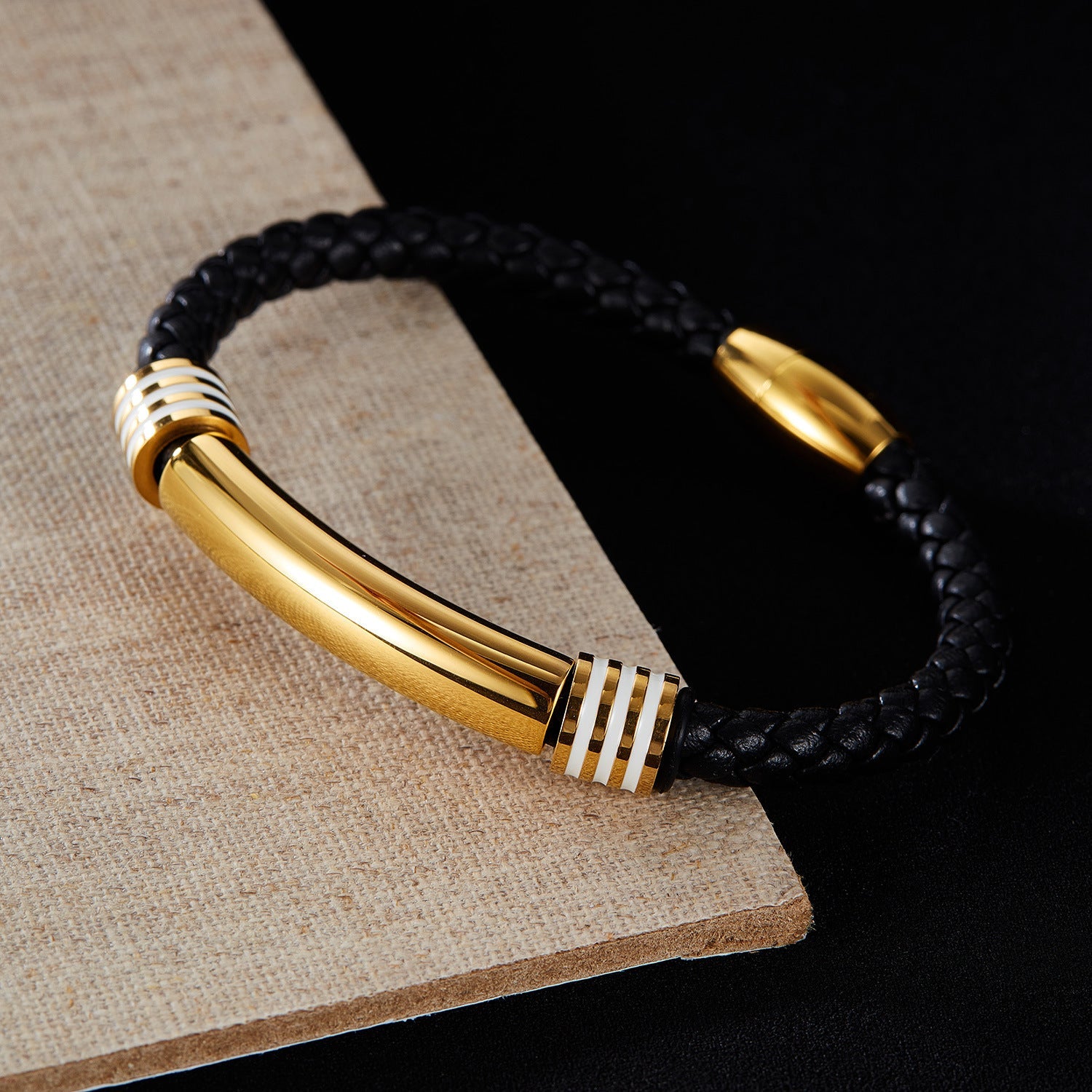 Fashion Simple Men’s Leather Bracelet - Fashion Simple PH1586 Leather Bracelet for Men