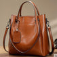 Fashion Simple Portable Cattle Leather Bag with Genuine Oil Wax Finish - Teleplus fashion simple portable oil wax