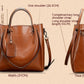 Fashion Simple Portable Cattle Leather Bag with Genuine Oil Wax Finish - Teleplus fashion simple portable oil wax