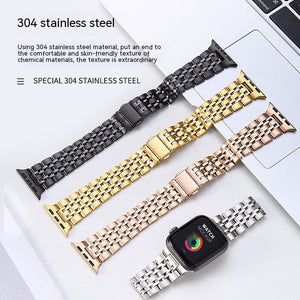 Fashion Simple Stainless Steel Leather Strap - Fashion Simple Stainless Steel Leather Strap Bands