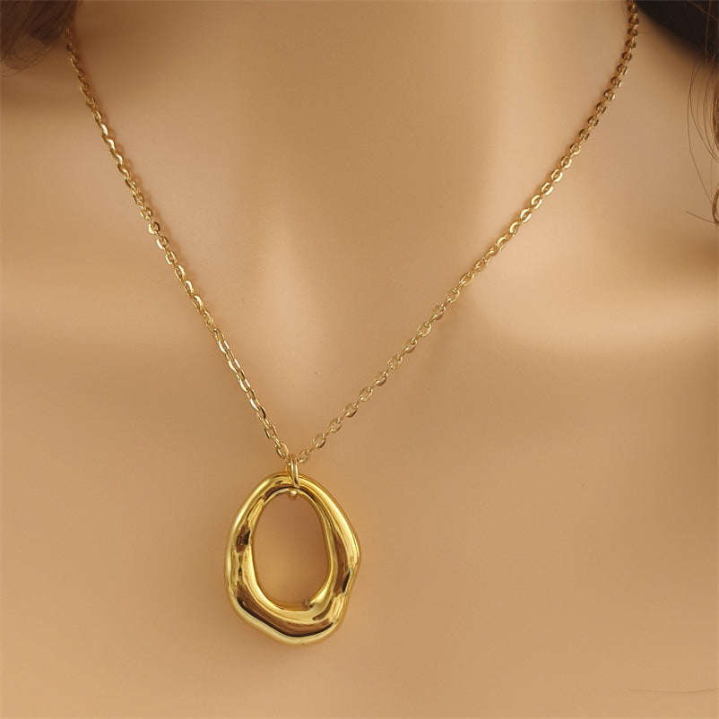 Fashion Simple Temperament Necklace Ccb Material Shaped Pendant - Fashion Simple Temperament Necklace in Ccb Material