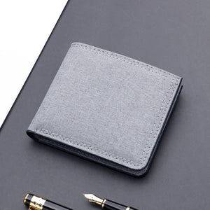Fashion Simple Wallet in Grey Blue Black for United States Shipping - Men’s Stylish Hoarders united states chf fashion