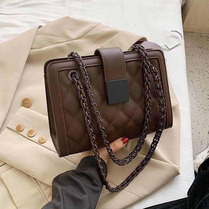Fashion Small Chain Bag for Winter Travel with PU and Corduroy Options - Teleplus winter chains small bag fashion