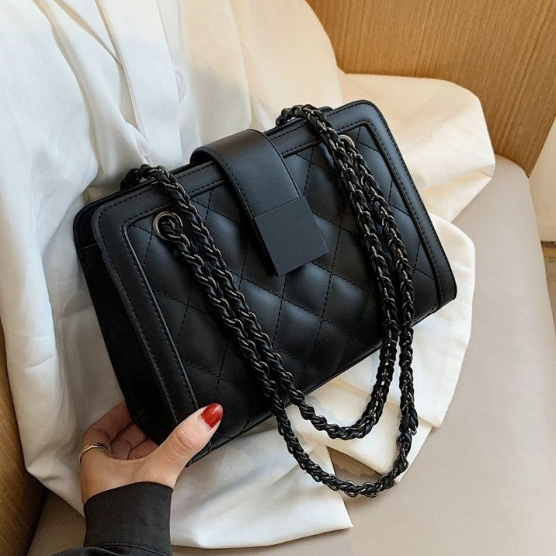 Fashion Small Chain Bag for Winter Travel with PU and Corduroy Options - Teleplus winter chains small bag fashion