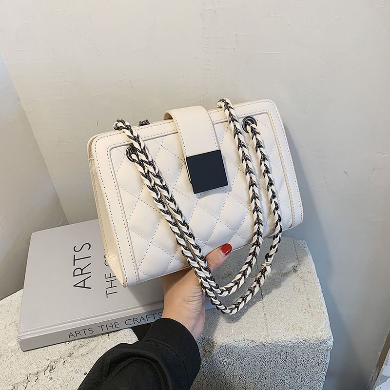 Fashion Small Chain Bag for Winter Travel with PU and Corduroy Options - Teleplus winter chains small bag fashion