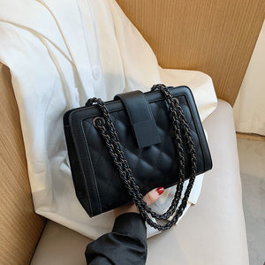 Fashion Small Chain Bag for Winter Travel with PU and Corduroy Options - Teleplus winter chains small bag fashion
