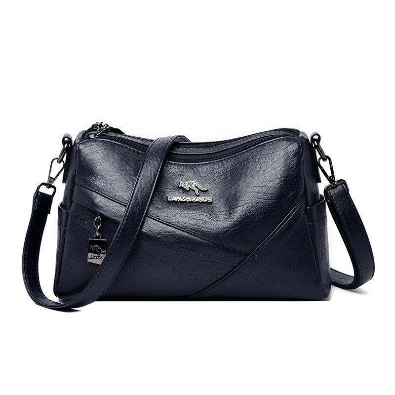Fashion Soft Leather Crossbody Bag with Durable Polyester Lining - Teleplus fashion soft leather shoulder crossbody bag