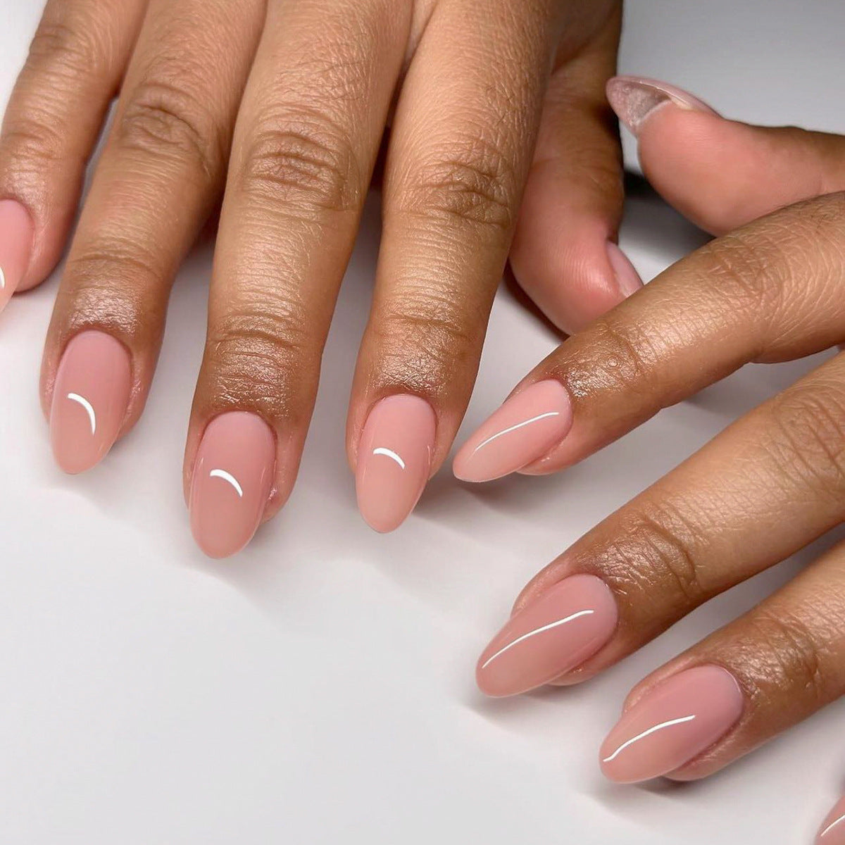 Fashion Solid Color Simple Fake Nails with Glue Pack for Ladies - fashion solid color simple fake nails