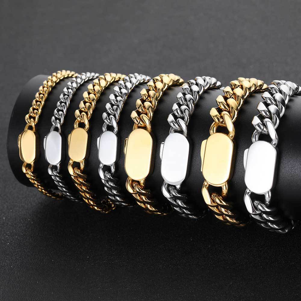 Fashion Spring Fastener Stainless Steel Bracelet - Fashion Spring Fastener Stainless Steel Bracelet 10mm