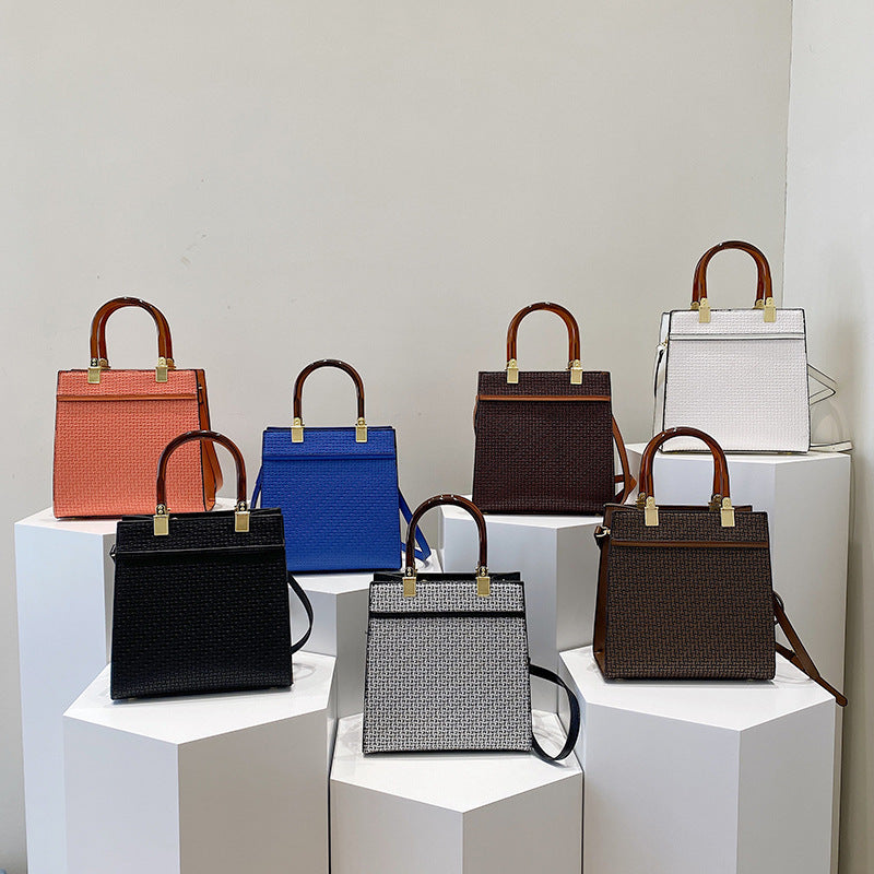 Fashion Stone Pattern Handbag with Multiple Color Options and Crossbody Strap - fashion stone pattern handbag