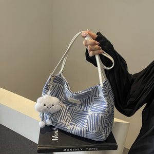 Fashion Striped Bag Suitcase with Polyester Canvas in Multiple Colors - Teleplus fashion striped bag