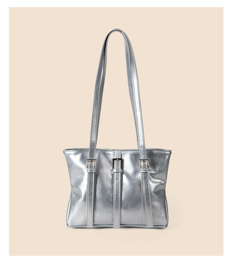 Fashion Summer Commute Tote with Polyester Lining and Internal Zipper - Teleplus fashion summer commute style tote