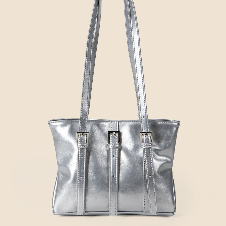 Fashion Summer Commute Tote with Polyester Lining and Internal Zipper - Teleplus fashion summer commute style tote