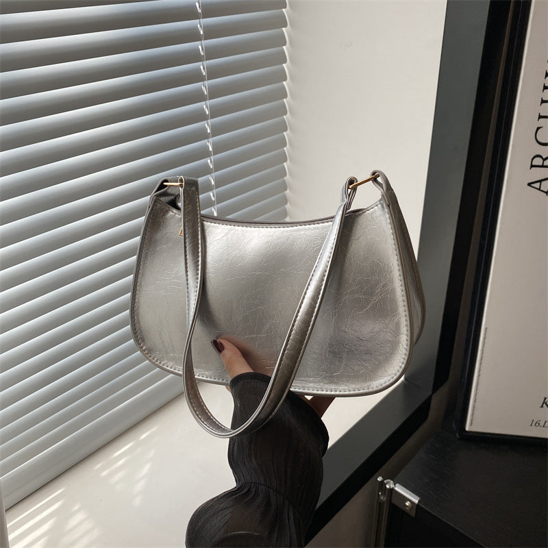 Fashion Underarm Bag Retro Simple Synthetic Leather in Multiple Colors - Teleplus fashion underarm bag retro simple