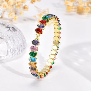 Fashion Women’s Colorful Oval Zircon Bracelet - Fashion Women’s Colorful Oval Zircon Bracelet