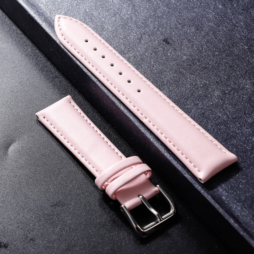 Fashionable And Simple Plain Pin Buckle Leather Strap - Fashionable Plain Pin Buckle Leather Watch Strap