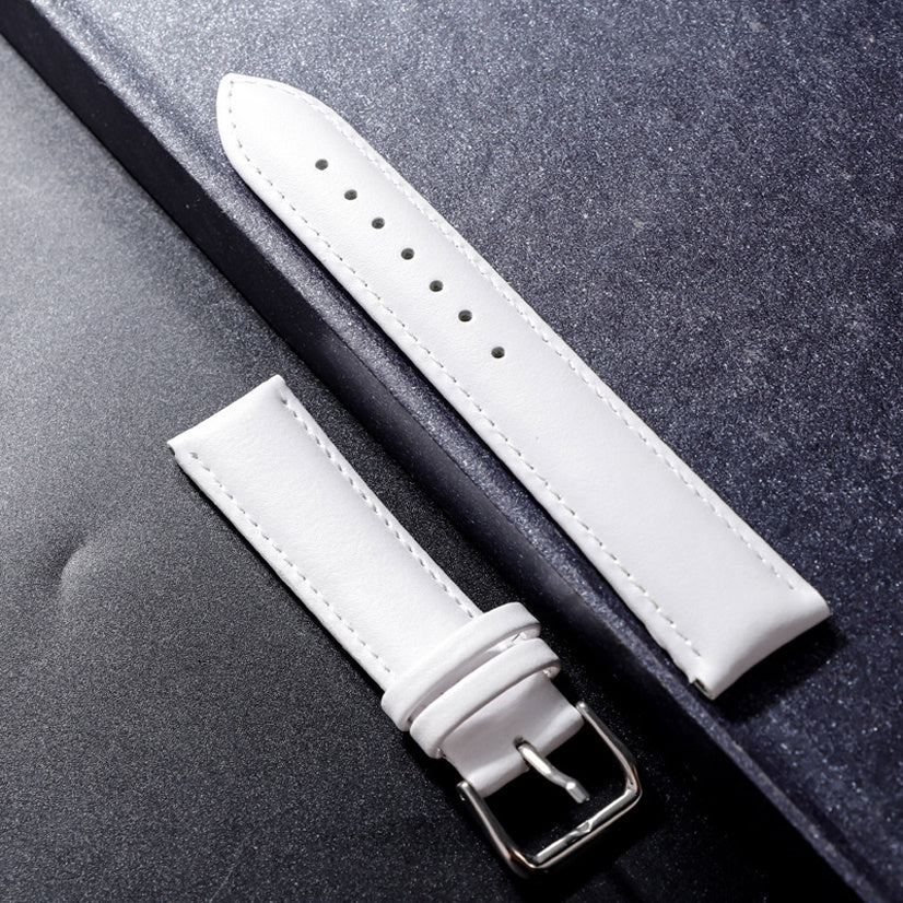 Fashionable And Simple Plain Pin Buckle Leather Strap - Fashionable Plain Pin Buckle Leather Watch Strap