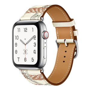 Fashionable And Simple Single-ring Leather Strap - Fashionable Simple Single-ring Leather Strap for Apple Watch