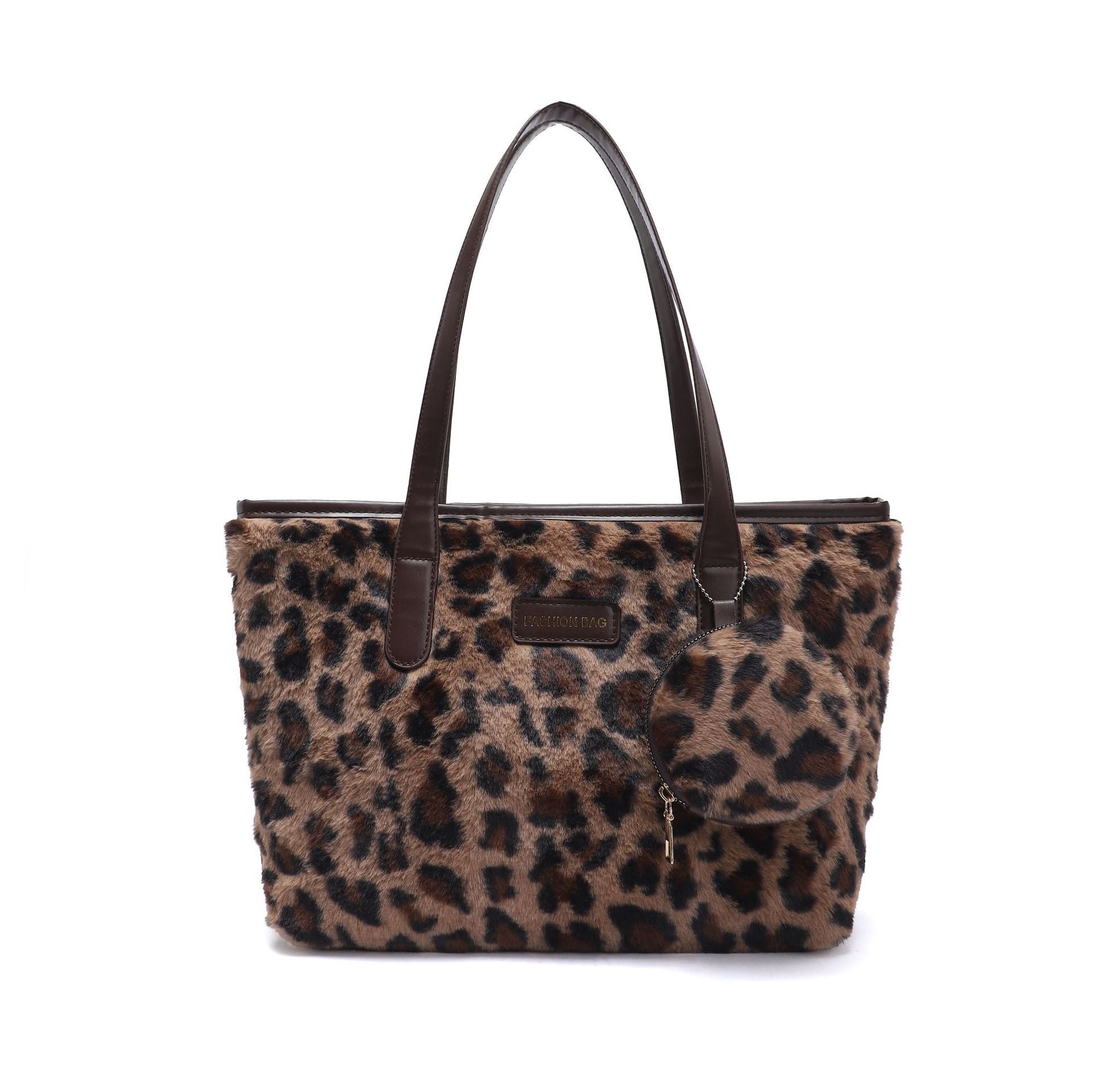 Fashionable Furry Western Style Leopard Print Casual Bag for Daily - Teleplus fashionable furry western style leopard