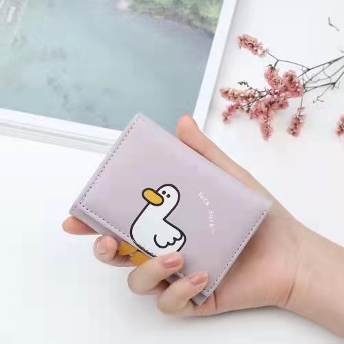 Fashionable PU Leather Coin Purse with Colorful Duck Pattern for the United States - Chic Card Hoarders at 70