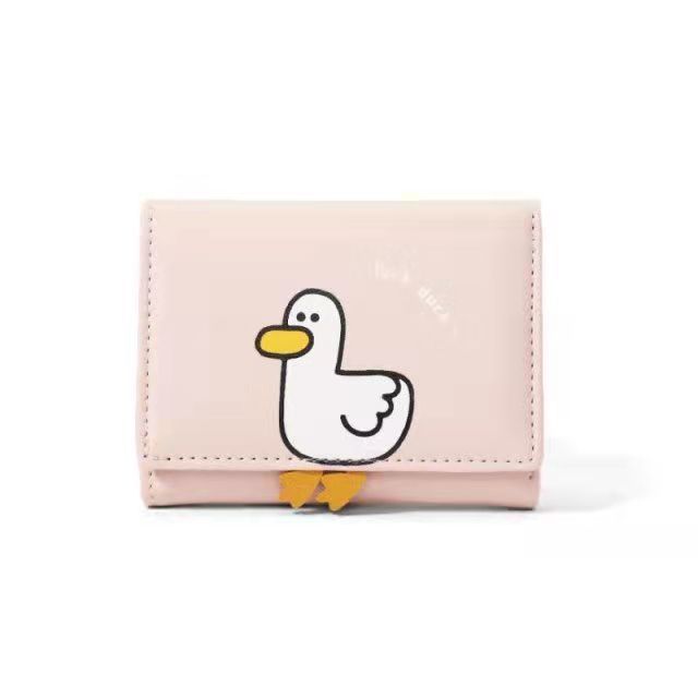 Fashionable PU Leather Coin Purse with Colorful Duck Pattern for the United States - Chic Card Hoarders at 70