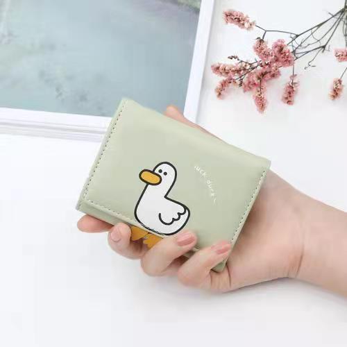 Fashionable PU Leather Coin Purse with Colorful Duck Pattern for the United States - Chic Card Hoarders at 70